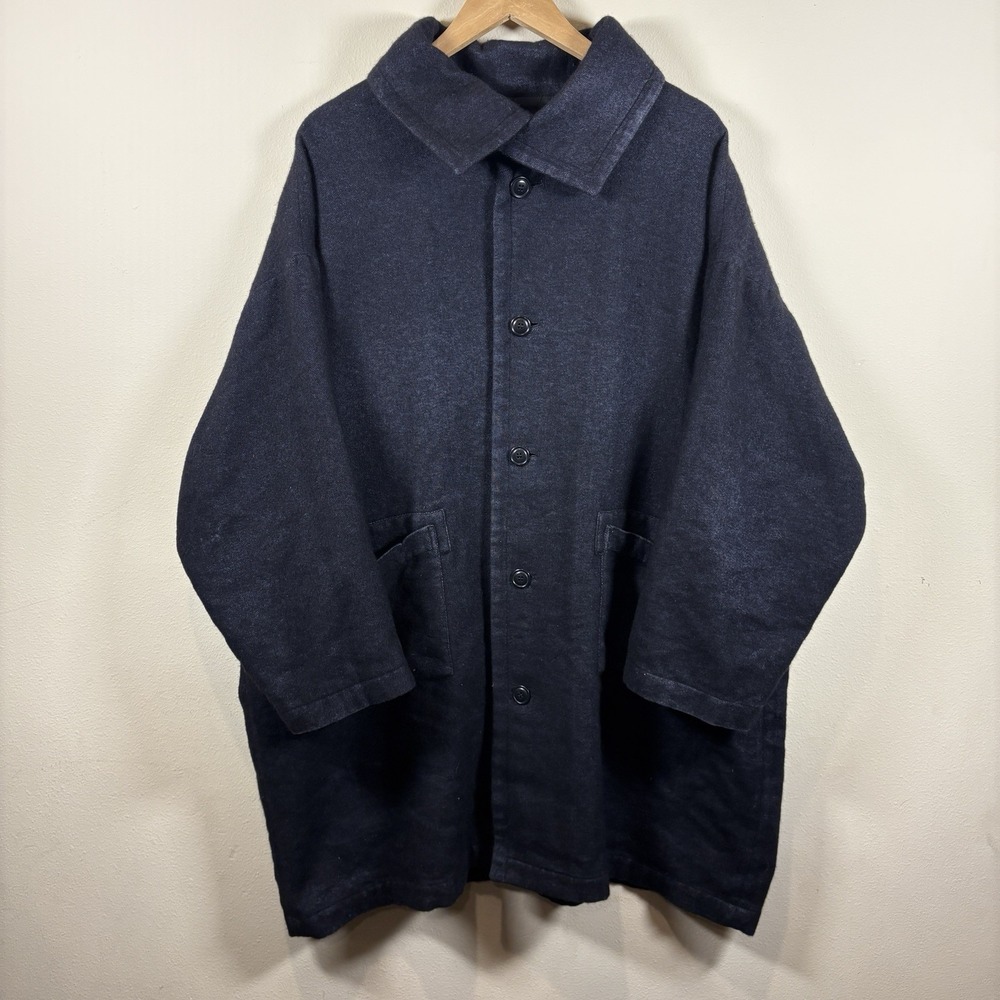 VTG Shirin Guild Cashmere Linen Duster Coat UK Made Lagenlook Eskandar Style OS